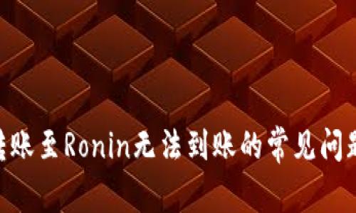 MetaMask转账至Ronin无法到账的常见问题及解决方案
