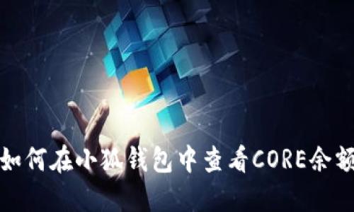 如何在小狐钱包中查看CORE余额