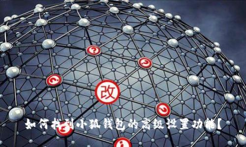 如何找到小狐钱包的高级设置功能？